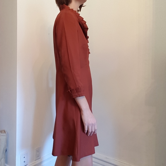 Relaxed fit Brown/Terracotta Vintage Dress - Picture 3 of 4